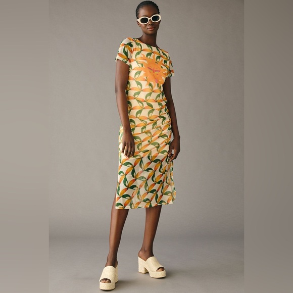 Farm Rio Printed Mesh Midi Dress - Picture 3 of 10